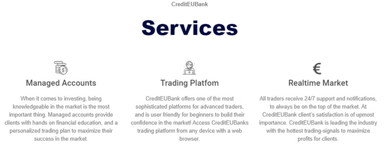 CreditEUBank services