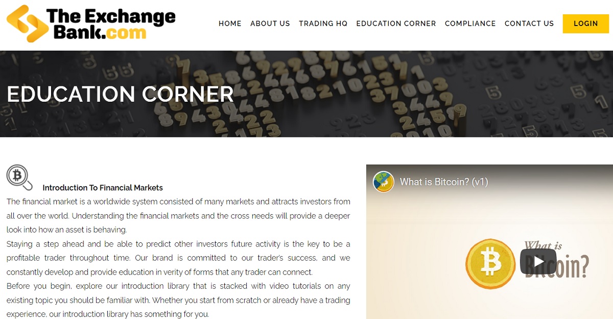 The Exchange Bank Trading Education and Help