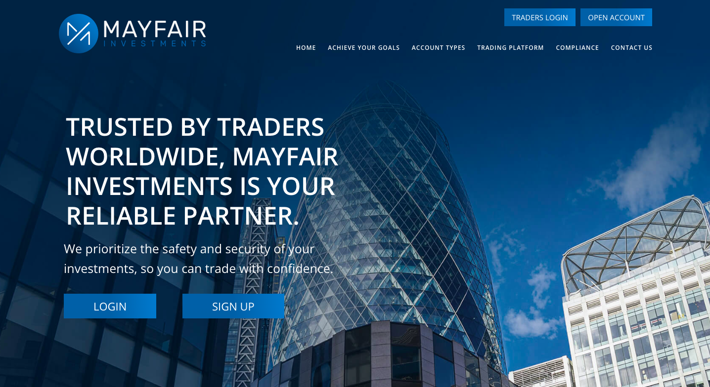 Mayfair Investments trading platform